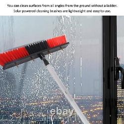 (4)Solar Panel Water Cleaning Brush Photovoltaic Panel Pole Kit Water Spray