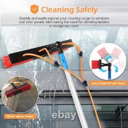 5m Telescopic Window Cleaning Pole Conservatory Roof Cleaner Brush Uk
