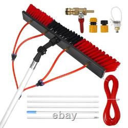 5m Telescopic Window Cleaning Pole Conservatory Roof Cleaner Brush Uk