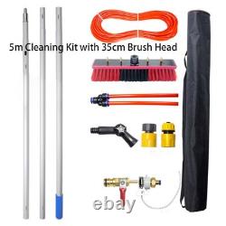 5m Water Fed Pole Kit Solar Panel Cleaning Kit Window Cleaning System 20M Hose