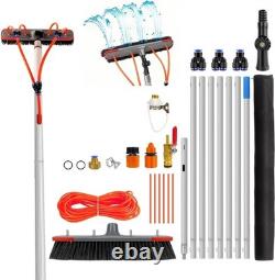 7M Water Fed Solar Panel Brush Window Cleaning Pole Kit Telescopic Equipment UK