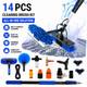 7.2m/28ft Water Fed Pole Solar Panel Cleaning Kit Window Washing Tool Brush Set