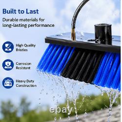 7.2M/28FT Water Fed Pole Solar Panel Cleaning Kit Window Washing Tool Brush Set