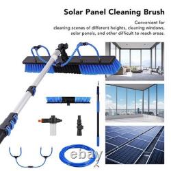 7.6M Rod Window Cleaning Pole Water Fed Telescopic Hose Fed Brush Kit + 12m Pipe