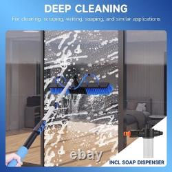 7.6M Water Fed Telescopic Window Cleaning Pole Conservatory Roof Cleaner Brush