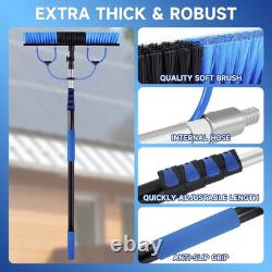 7.6M Water Fed Telescopic Window Cleaning Pole Conservatory Roof Cleaner Brush