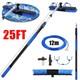 7.6m Water Fed Window Cleaning Pole Cleaner Equipment Extension Brush Kit Tool