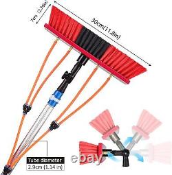 (7m 30cm Water Brush) Adjustable Window Cleaning Pole Solar Panel Cleaning Brush