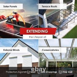 7m Telescopic Pole. Water-Fed Aluminum Window & Solar Panel Cleaning System