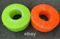 8mm ID x 100mtr coil Set Hi-Vis Yellow and Orange Water Fed Pole Hose WFP