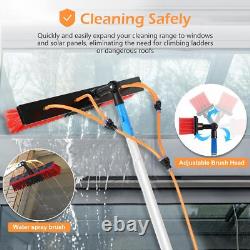 9M Telescopic Pole Water Fed Brush Adjustable Solar Panel Window Cleaning Kit UK