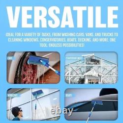 9.8FT ALUMINIUM TELESCOPIC 3M Water Fed Extendable Car Wash Brush Window SQUEEGE