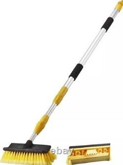 9.8FT ALUMINIUM TELESCOPIC Water Fed 3M Extendable Car Wash Window SQUEEGE Brush
