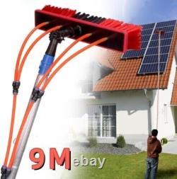 Adjustable Window Cleaning Pole Solar Panel Cleaning Brush 9m 30cm Water Brush