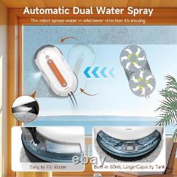 AlfaBot X7Pro Window Cleaner Robot with Dual Spray, 60ML Water Tank