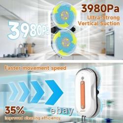 AlfaBot X7Pro Window Cleaner Robot with Dual Spray, 60ML Water Tank, 3980PA