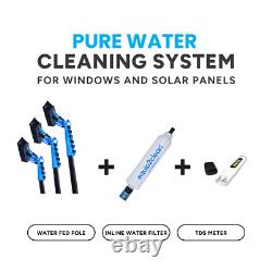 Aquaspray Bundle Kit 30ft Water-fed Telescopic Window Cleaning Pole + Inline