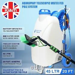 Aquaspray Pro 45L Window Cleaning Battery Water Spray Tank 20ft Waterfed Pole