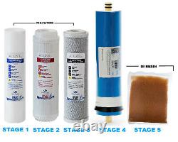 Aquati Reverse Osmosis RO DI XL 300GPD 5 Stage System Water Filter Replacement
