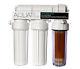 Aquatic 4 Stage Reverse Osmosis System Ro Di Deionization Resin Filter 100gpd