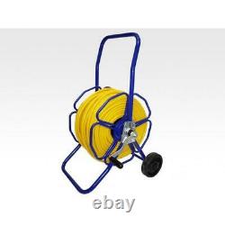 Blue Heavy Duty Metal Hose Reel With Wheels & 8 mm Hose For Window Cleaning