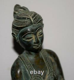 Brass Antique Lady Holy Ganga Sculpture Water Feature Girl Pool Side Statue HK28