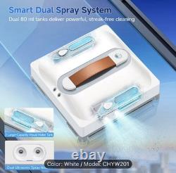 Car Window Cleaning Robot, Upgraded 4 Water Spray & 8-Layer Safety Protection