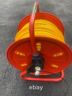 Compact Metal Hose Reel With 100 m Of 6 mm Hose Window Cleaning Reel