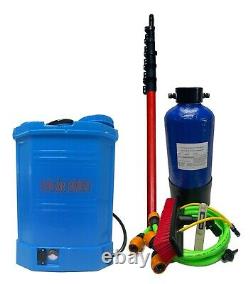 Complete Water Fed Window Cleaning System 16 L Backpack Pure water