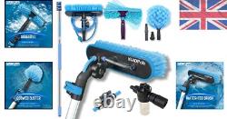 Durable Telescoping Window Cleaning Kit Brush, Duster & Soap Dispenser Included