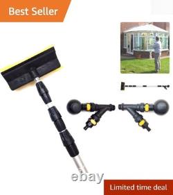 Effortless Window Cleaning with 13ft Telescopic Pole, Soap Dispenser & Squeegee