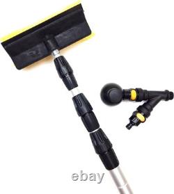 Effortless Window Cleaning with 13ft Telescopic Pole, Soap Dispenser & Squeegee