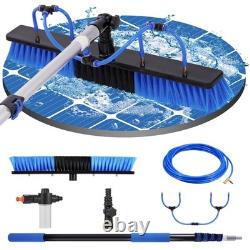 Extendable 7.6M Telescopic Window Cleaner Water Fed Pole Conservatory Brush Kit