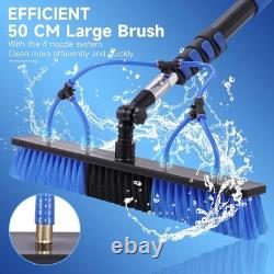 Extendable 7.6M Telescopic Window Cleaner Water Fed Pole Conservatory Brush Kit