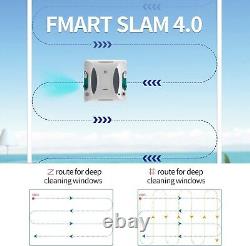 FMART Window Cleaner Robot Double-Sided Spray Water 3800Pa Suction APP Remote