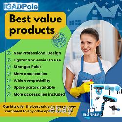 IGADPole 12ft (3.6m) Washing Kit Water-fed Brush, Soap Dispenser and hose tap