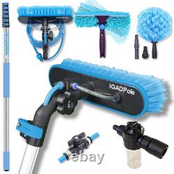 IGADPole 24ft Water-Fed Window Cleaning Kit with Squeegee & Cobweb #R024
