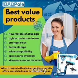 IGAD Pole 6m (20ft) Extension Pole Kit with Water-fed Brush and Hose