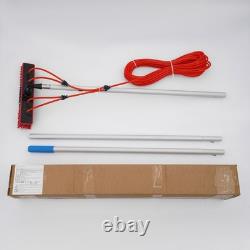 Long Reach Solar Panel Cleaning Brush Kit, Window Cleaning Water-Fed Rod Kit, 3m