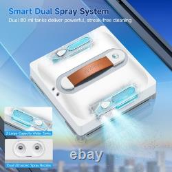 Lubluelu 9000Pa Smart Window Cleaning Robot Dual Water Spray Remote Control UK