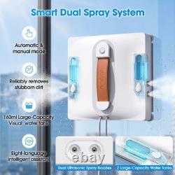 Lubluelu 9000Pa Smart Window Cleaning Robot Dual Water Spray Remote Control UK