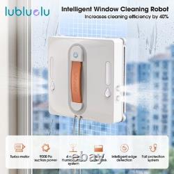 Lubluelu 9000Pa Smart Window Cleaning Robot Dual Water Spray Remote Control UK