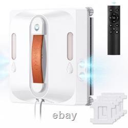 Lubluelu 9kPa Smart Window Cleaning Robot Dual Water Spray with 4 Cleaning Cloth
