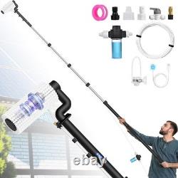 LyriFine 20ft Electric Solar Panel Cleaning Brush Water Fed Pole 2 Speed Soap