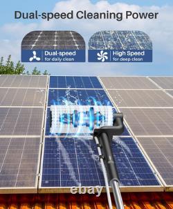 LyriFine 20ft Electric Solar Panel Cleaning Brush Water Fed Pole 2 Speed Soap