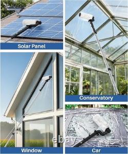 LyriFine 20ft Electric Solar Panel Cleaning Brush Water Fed Pole 2 Speed Soap