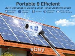 LyriFine 20ft Electric Solar Panel Cleaning Brush Water Fed Pole 2 Speed Soap