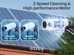 LyriFine 20ft Electric Solar Panel Cleaning Brush Water Fed Pole 2 Speed Soap