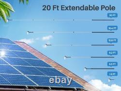 LyriFine 20ft Electric Solar Panel Cleaning Brush Water Fed Pole 2 Speed Soap