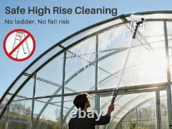 LyriFine 20ft Electric Solar Panel Cleaning Brush Water Fed Pole 2 Speed Soap